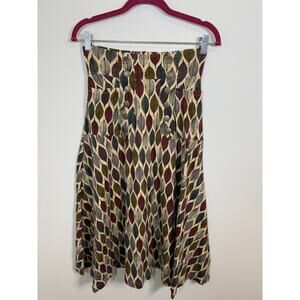 Effie’s Heart Women’s Medium Flare Swing Skirt Fall Leaves Pocket